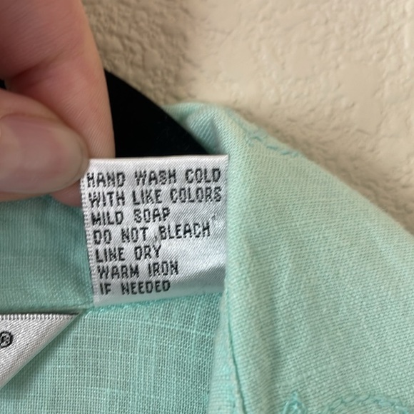 Irish Linen Richard Malcolm Embroidered Sleeveless Blouse Top W’s PS Beach Tank - Picture 5 of 12